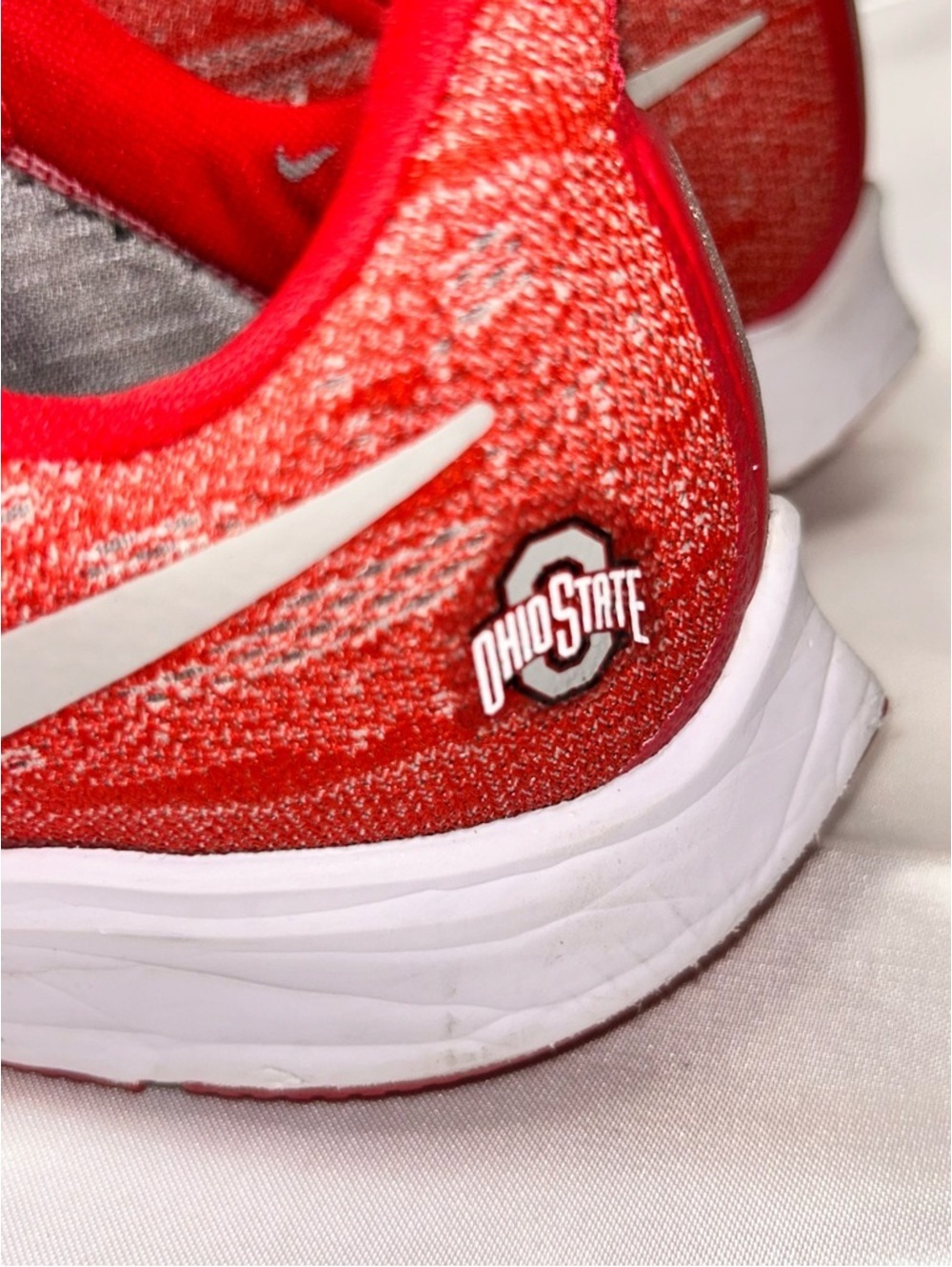 Nike Air Zoom Pegasus 36 Ohio State Red Platinum Running Shoes Women's Size US 8